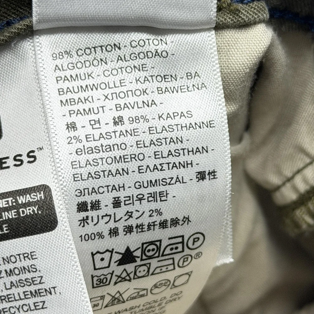 Levi's Pants‎ Mens Measured 34x30 Green Cargo Relaxed Fit Canvas Workwear